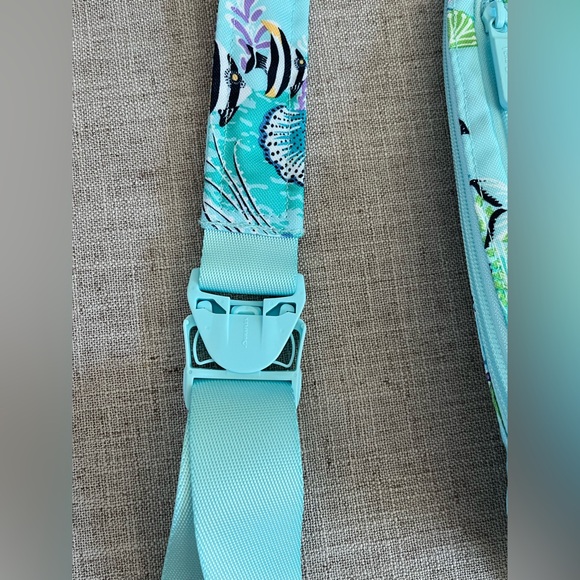 VERA BRADLEY ESSENTIAL SLING BACKPACK BAG ANTILLES TREASURE FISH Sea Ocean Aqua - Picture 12 of 16